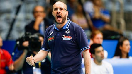 RIO DE JANEIRO, BRAZIL - JULY 15: Mauro Berruto, head coach of Italy in action during the match between Serbia and Italy at Maracanazinho Gymnasium during day one of the FIVB World League 2015 Group 1 Final, on July 15, 2015 in Rio de Janeiro, Brazil. (Photo by Alexandre Schneider/Getty Images for FIVB)