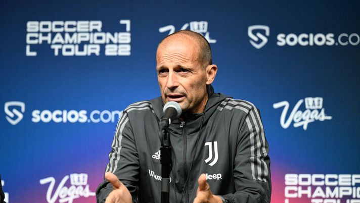 Massimiliano Allegri, allenatore della Juventus, parla di scudetto da Las Vegas