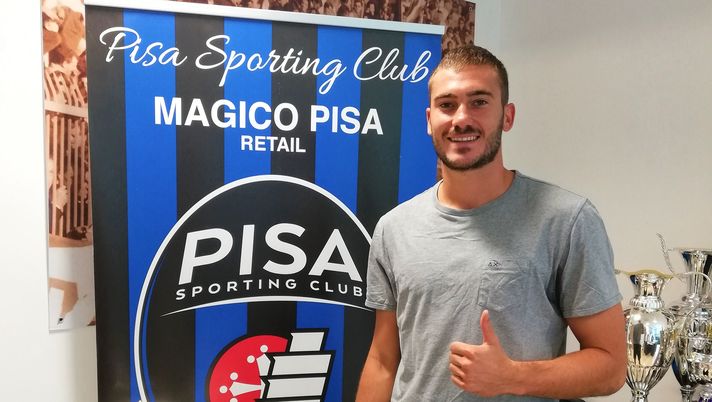 L'ex Milan, Alessandro Livieri, è ufficialmente un nuovo giocatore del Pisa, foto pisachannel.tv 