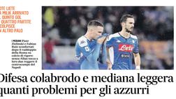 Il Mattino: Difesa colabrodo e mediana leggera