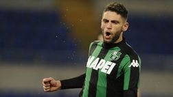 Sassuolo-Spezia 4-1, poker neroverde, doppio Berardi! Scamacca la chiude su punizione