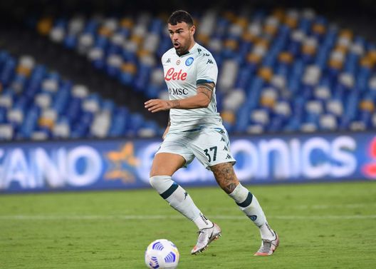 NAPLES, ITALY - SEPTEMBER 11: Andrea Petagna of Napoli during the Pre-Season Friendly match between SSC Napoli and Pescara at Stadio San Paolo on September 11, 2020 in Naples, Italy. (Photo by SSC NAPOLI/SSC NAPOLI via Getty Images) NAPLES, ITALY - SEPTEMBER 11: Andrea Petagna of Napoli during the Pre-Season Friendly match between SSC Napoli and Pescara at Stadio San Paolo on September 11, 2020 in Naples, Italy. (Photo by SSC NAPOLI/SSC NAPOLI via Getty Images)