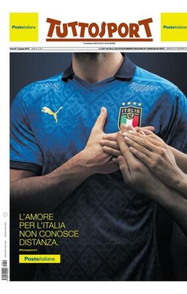 Prima Pagina, Tuttosport: “L’amore per l’Italia non conosce distanza” Prima Pagina, Tuttosport: “L’amore per l’Italia non conosce distanza”
