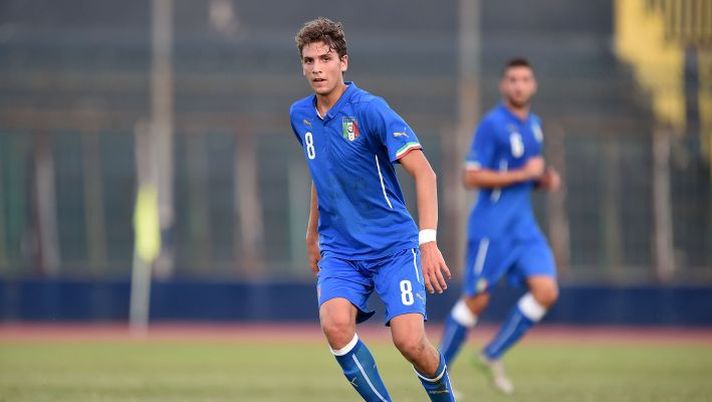 Locatelli, centrocampista del Milan, con la maglia dell' Under 19 - foto: Getty Images 