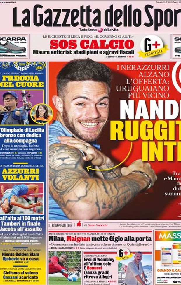 BUONGIORNO CTTACELESTE – LE PRIME PAGINE DEI PRINCIPALI QUOTIDIANI SPORTIVI – GUARDA 