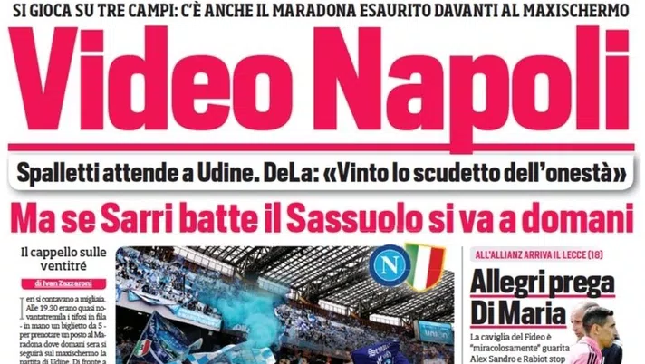 IL NAPOLI SUI MEDIA – Le prime pagine dei giornali di oggi 3 maggio 2023 - immagine 1