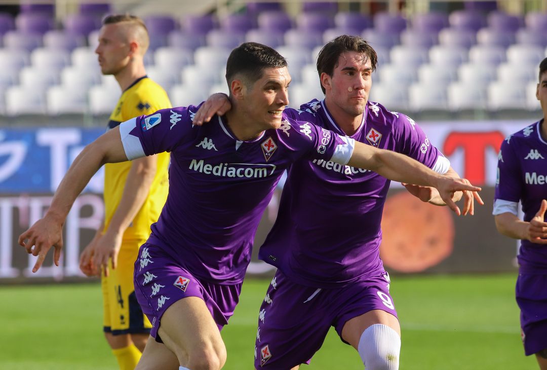  GERMOGLI PH: 7 MARZO 2021 FIRENZE STADIO ARTEMIO FRANCHI SERIE A FIORENTINA VS PARMA NELLA FOTO GOL ESULTANZA MILENKOVIC 