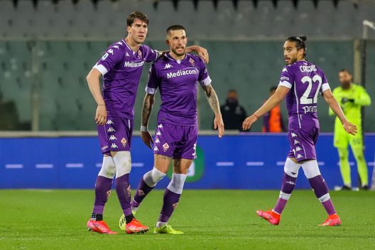 GERMOGLI PH: 11 APRILE 2021 FIRENZE STADIO ARTEMIO FRANCHI SERIE A FIORENTINA VS ATALANTA NELLA FOTO ESULTANZA VLAHOVIC GERMOGLI PH: 11 APRILE 2021 FIRENZE STADIO ARTEMIO FRANCHI SERIE A FIORENTINA VS ATALANTA NELLA FOTO ESULTANZA VLAHOVIC