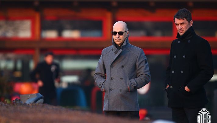 Ivan Gazidis e Paolo Maldini, dirigenti del Milan, a Milanello (credits: acmilan.com) 