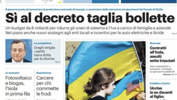 Prima Pagina, Giornale di Sicilia: “Si al decreto taglia bollette”