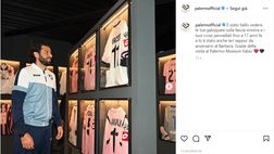 FOTO Palermo-Frosinone, il tecnico Fabio Grosso fa visita al Museum del “Barbera”
