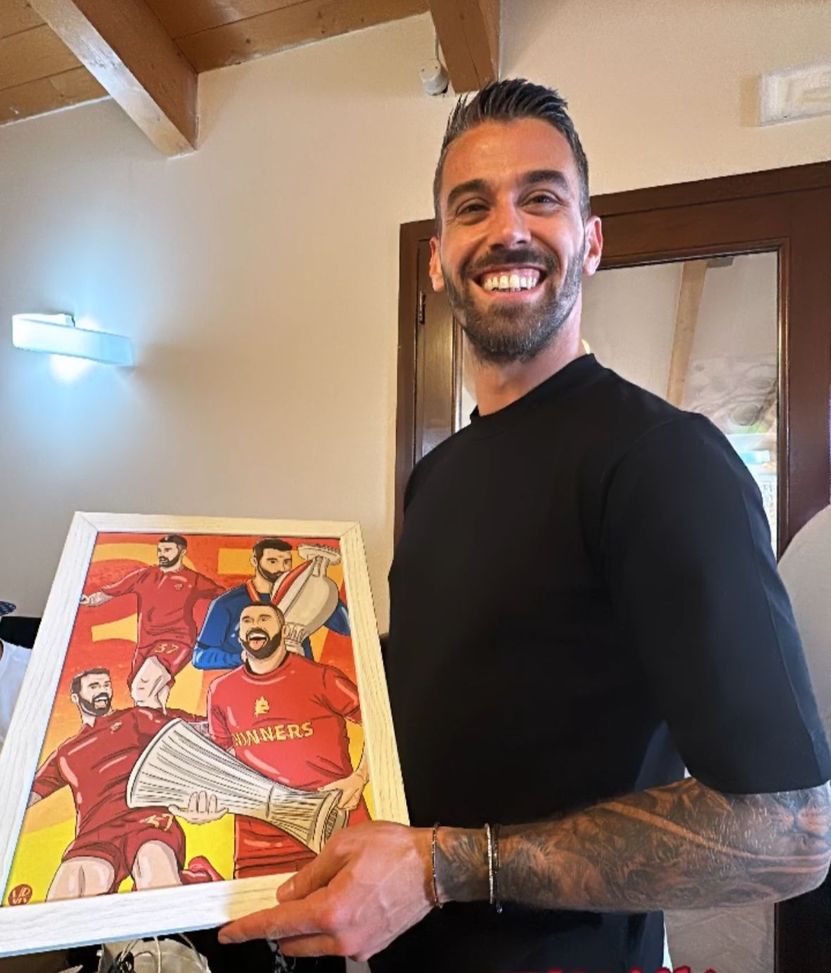 Spinazzola, relax in Umbria con la famiglia: e riceve un ritratto speciale – FOTO- immagine 2