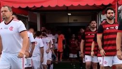 Partita in Brasile: donna incinta dà il calcio d’inizio | VIDEO