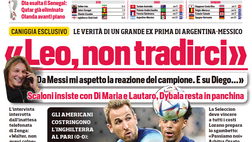 EDICOLA CDS – Argentina, Scaloni insiste con Di Maria e Lautaro. Dybala in panchina