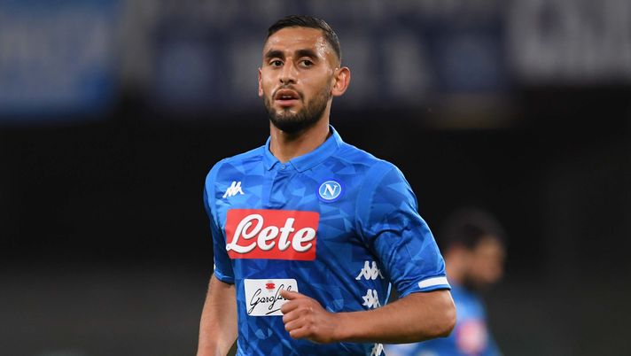 NAPLES, ITALY - MAY 05: Faouzi Ghoulam of Napoli during the Serie A match between SSC Napoli and Cagliari at Stadio San Paolo on May 5, 2019 in Naples, Italy. (Photo by SSC NAPOLI/SSC NAPOLI via Getty Images) ghoulam