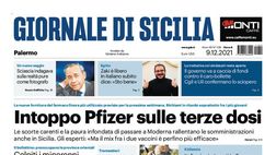 Prima Pagina, Giornale di Sicilia: “Intoppo Pfizer sulle terze dosi”
