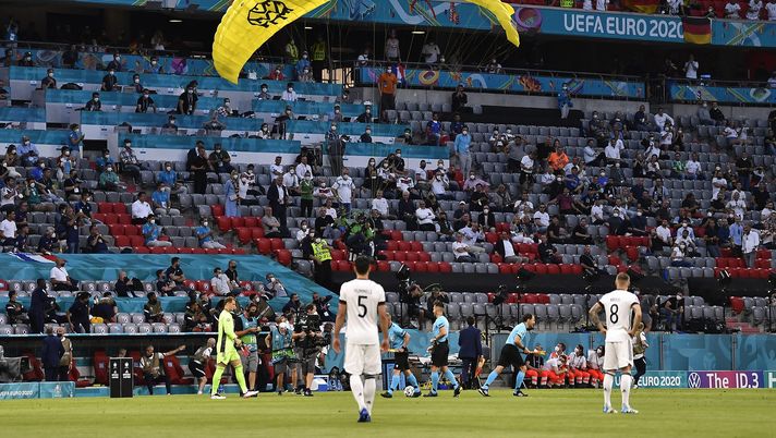 Europei 2021, Uefa: “Diversi feriti per paracadutista di Francia-Germania” 