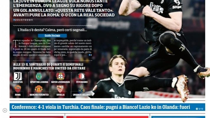 EDICOLA TS – Sorteggio Champions League: Inter, Milan e Napoli a rischio derby - immagine 1