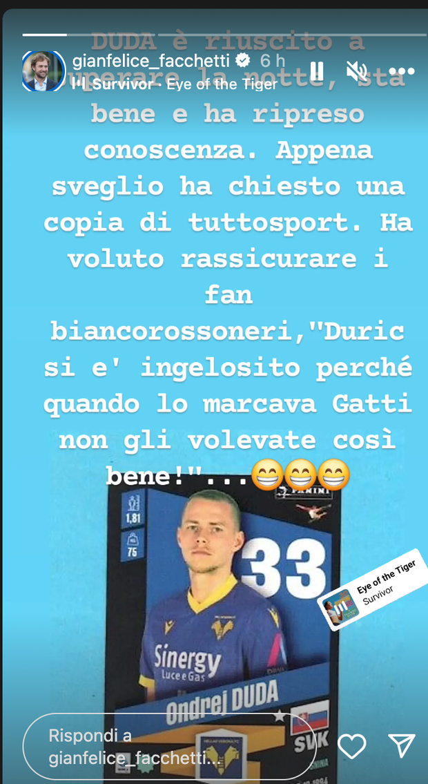 Facchetti: “Rassicuro i fan biancorossoneri, Duda sta bene. Ha chiesto una copia di Tuttosport”- immagine 4