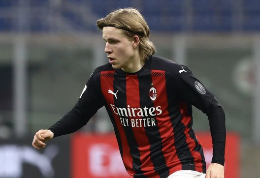  Jens Petter Hauge (attaccante AC Milan), qui durante Milan-Torino 5-4 d.c.r. (Coppa Italia 2020-2021) | News (Getty Images) 
