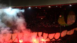 FOTO Feyenoord-Roma, tra i tifosi spunta uno stendardo per Ciro Esposito