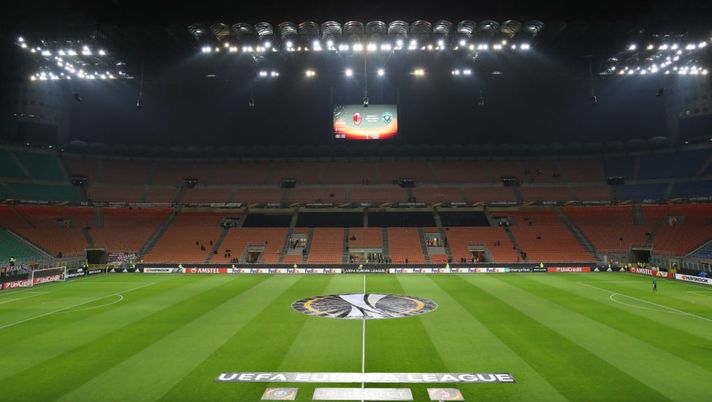 Stadio San Siro, prima di un match d'Europa League del Milan (credits: GETTY Images) 