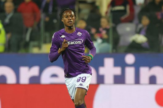 FLORENCE, ITALY - JANUARY 04: Christian Michael Kouakou Kouamé of ACF Fiorentina in action during the Serie A match between ACF Fiorentina and AC Monza at Stadio Artemio Franchi on January 4, 2023 in Florence, Italy. (Photo by Gabriele Maltinti/Getty Images) Kouamè