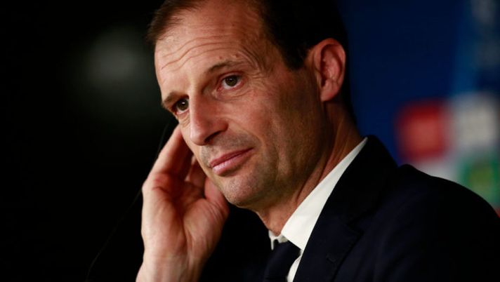 MADRID, SPAIN - APRIL 10: Massimiliano Allegri, Coach of Juventus speaks to the media during the Juventus Press Conference at Estadio Santiago Bernabeu on April 10, 2018 in Madrid, Spain. (Photo by Gonzalo Arroyo Moreno/Getty Images ) ? VIDEO – Allegri litiga con Sconcerti in diretta: “Non sei lucido! Vi aspetto tutti lì…” - immagine 1