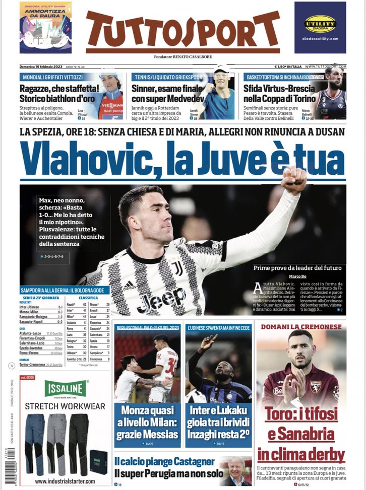 EDICOLA TS / Inter e Lukaku gioia tra i brividi. Inzaghi resta secondo - immagine 1