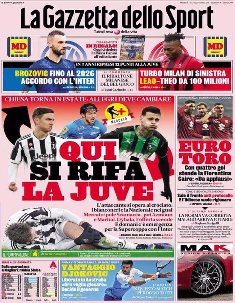 BUONGIORNO CITTACELESTE – LE PRIME PAGINE DEI PRINCIPALI QUOTIDIANI SPORTIVI – GUARDA - immagine 1