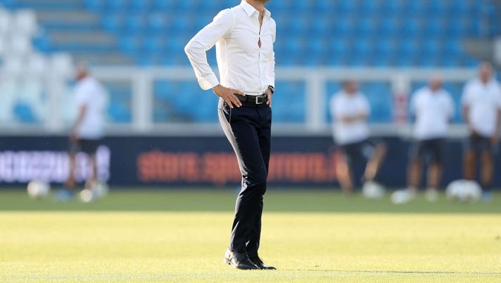 FERRARA, ITALY - JULY 26: Moreno Longo manager of Torino FC looks on prior to the Serie A match between SPAL and Torino FC at Stadio Paolo Mazza on July 26, 2020 in Ferrara, Italy.  (Photo by Gabriele Maltinti/Getty Images) 