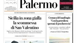 Prima Pagina, Repubblica Palermo: “Sicilia in zona gialla, la scommessa di San Valentino”