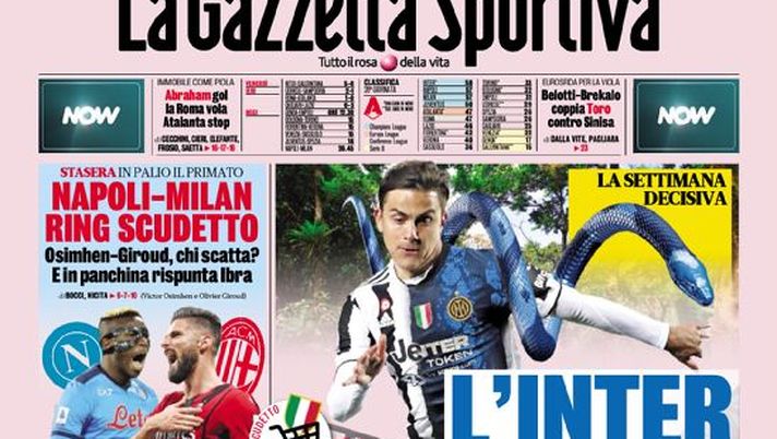 Prima Pagina, La Gazzetta dello Sport: “L’Inter chiama Dybala” Prima Pagina, La Gazzetta dello Sport: “L’Inter chiama Dybala” - immagine 1