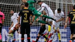 3 dicembre 2017: Milan, il Benevento pareggia con un gol del portiere