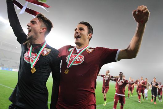 La gioia di Zaccagno e Bortoluz dopo il successo in Supercoppa 