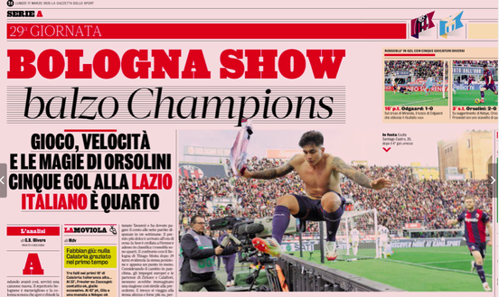 Bologna quarto da solo in classifica: le aperture dei quotidiani- immagine 2