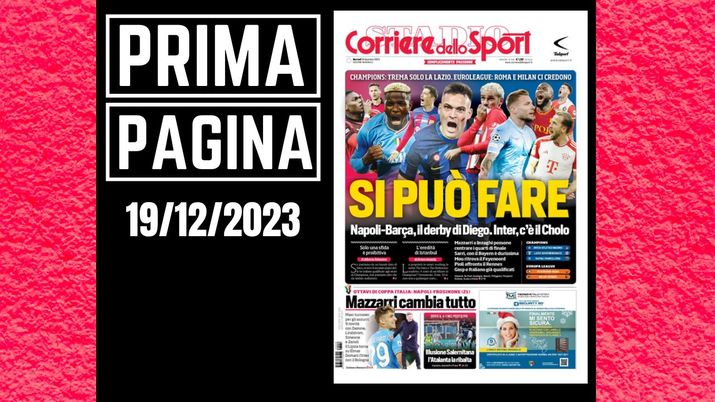 Prima pagina Corriere dello Sport: 'Si può fare'