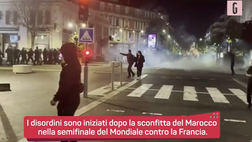 VIDEO alta tensione a Nizza dopo Francia-Marocco: scontri fra tifosi e polizia