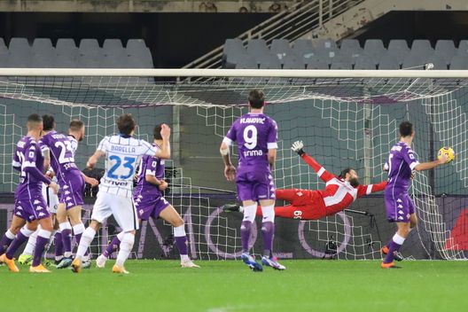  GERMOGLI PH: 5 FEBBRAIO 2021 FIRENZE STADIO ARTEMIO FRANCHI SERIE A FIORENTINA VS INTER NELLA FOTO GOL INTER 