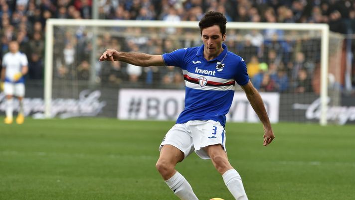 GENOA, ITALY - JANUARY 26: Tommaso Augello of UC Sampdoria in action during the Serie A match between UC Sampdoria and US Sassuolo at Stadio Luigi Ferraris on January 26, 2020 in Genoa, Italy. (Photo by Paolo Rattini/Getty Images) GENOA, ITALY - JANUARY 26: Tommaso Augello of UC Sampdoria in action during the Serie A match between UC Sampdoria and US Sassuolo at Stadio Luigi Ferraris on January 26, 2020 in Genoa, Italy. (Photo by Paolo Rattini/Getty Images)
