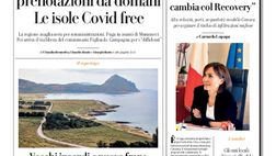 Prima Pagina, La Repubblica-Palermo: “Vaccini agli over 50, prenotazioni da domani. Le Isole Covid free”