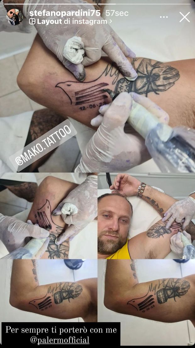 Palermo, Pardini e il tatuaggio per la B: “Per sempre ti porterò con me”- immagine 2