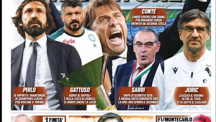 Prima Pagina, Tuttosport: “Ribaltone. Pirlo può restare, Gattuso addio. Conte chiede garanzie”  Prima Pagina, Tuttosport: “Ribaltone. Pirlo può restare, Gattuso addio. Conte chiede garanzie”