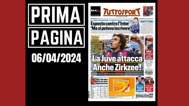 Prima pagina Tuttosport: Milan, Theo Hernandez da 100 milioni