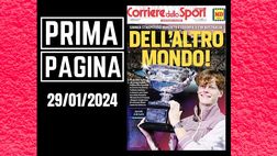 Prima pagina Corriere dello Sport: Sinner dell’altro mondo!