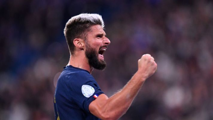 PARIS, FRANCE - SEPTEMBER 22: Olivier Giroud of France celebrates after scoring their side's second goal during the UEFA Nations League League A Group 1 match between France and Austria at Stade de France on September 22, 2022 in Paris, France. (Photo by Aurelien Meunier/Getty Images) Ct Francia: “Giroud sarà il titolare senza Benzema, c’era chi lo criticava ma ora…” - immagine 1