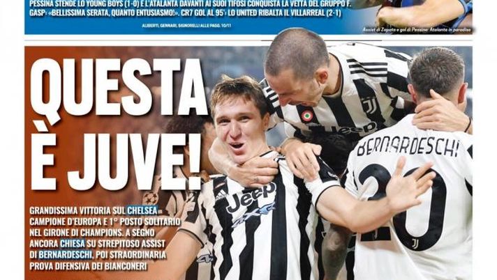 Prima Pagina, Tuttosport: “Questa è Juve! Comanda la Dea!” Prima Pagina, Tuttosport: “Questa è Juve! Comanda la Dea!”