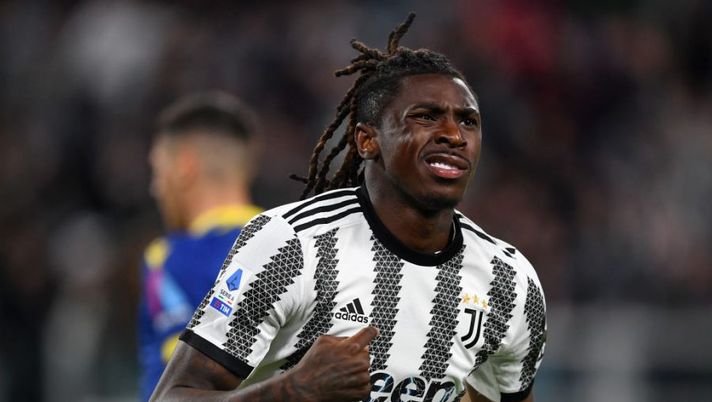 TURIN, ITALY - APRIL 01: Moise Kean of Juventus celebrates after scoring the team's first goal during the Serie A match between Juventus and Hellas Verona at Allianz Stadium on April 01, 2023 in Turin, Italy. (Photo by Valerio Pennicino/Getty Images) Kean: “Ho fatto degli sbagli, ma ora sto crescendo e capendo. Così ringrazio Allegri” - immagine 1