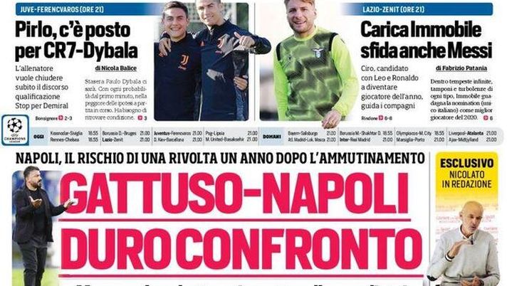 Corriere dello Sport, la prima pagina di oggi, martedì 24 novembre 2020 Corriere dello Sport, la prima pagina di oggi, martedì 24 novembre 2020