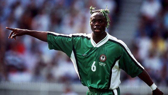 FRANCE - JUNE 19: FUSSBALL: WM FRANCE 98 Paris Prinzenpark, 19.06.98, NIGERIA - BULGARIEN 1:0 (NGA - BGR), Taribo WEST/NGA (Photo by Lutz Bongarts/Bongarts/Getty Images) FRANCE - JUNE 19: FUSSBALL: WM FRANCE 98 Paris Prinzenpark, 19.06.98, NIGERIA - BULGARIEN 1:0 (NGA - BGR), Taribo WEST/NGA (Photo by Lutz Bongarts/Bongarts/Getty Images)